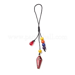Halloween Synthetic Turquoise & Glass & Polymer Clay & Mobile Straps&nbsp;HJEW-JM01901