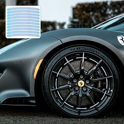 Plastic Laser Reflective Car Wheel Rim Stickers&nbsp;AJEW-WH20033-099D