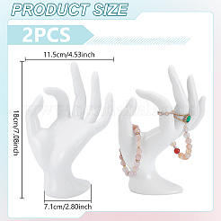 2Pcs Plastic Mannequin Hand Jewelry Display Holder Stands&nbsp;RDIS-UN0001-02C