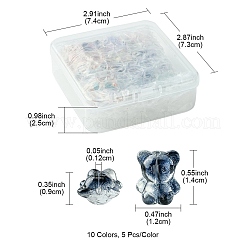 50Pcs 10 Colors Handmade Lampwork Beads&nbsp;LAMP-FS0001-10