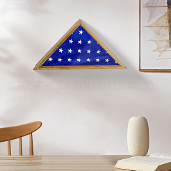 Triangle Wooden Wall Mounted Foldable Flag Cases&nbsp;CON-WH0125-09A