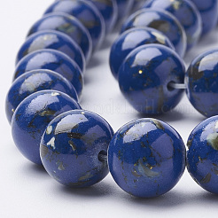 Assembled Synthetic Turquoise and Shell Beads Strands&nbsp;G-S212-12mm-10
