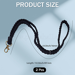 2Pcs Polyester ID Card Cell Phone Lanyard&nbsp;AJEW-CY0002-20A
