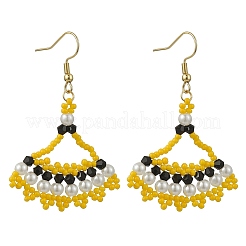 Seed Glass Woven Dangle Earrings&nbsp;EJEW-MZ00794-03
