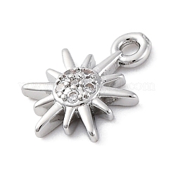 Brass Micro Pave Cubic Zirconia Charms&nbsp;KK-A240-23P