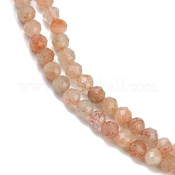 Natural Gold Sunstone Beads Strands&nbsp;G-RM2025-01-4mm