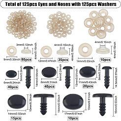 Resin Doll Craft Eyes and Noses with Washers&nbsp;DIY-WH0209-04