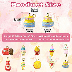 10Pcs 10 Styles Alloy Enamel Charms&nbsp;FIND-CJ0005-42