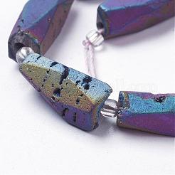 Electroplated Natural Quartz Crystal Beads Strands&nbsp;G-K174-03H