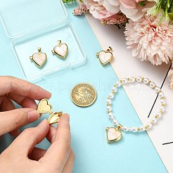5Pcs Natural Shell Locket Pendants&nbsp;KK-SZ0006-51