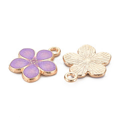Light Gold Plated Alloy Enamel Pendants&nbsp;ENAM-R136-17G