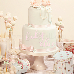 Acrylic Mirror Effect Cake Toppers&nbsp;AJEW-WH0038-84B