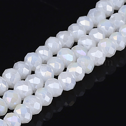 Electroplate Glass Bead Strands&nbsp;GLAA-F001-3x2mm-30L