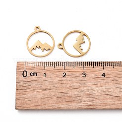 201 Stainless Steel Laser Cut Pendants&nbsp;STAS-S105-T901-2
