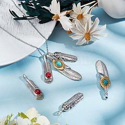 6Pcs 3 Styles Tibetan Style Alloy Pendants&nbsp;FIND-GF0009-11