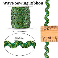 1Pc Sparkle Wavy Polyester Ribbons&nbsp;OCOR-GF0003-01E