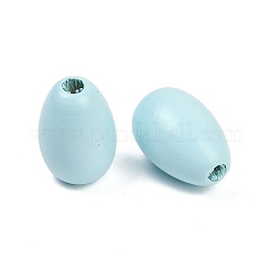 Spray Painted Wood European Beads&nbsp;WOOD-F017-10C