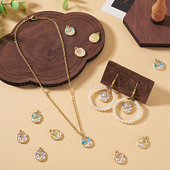 50Pcs 5 Colors Alloy Pendants&nbsp;ENAM-TA0003-93G