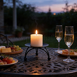 Iron Candle Holder&nbsp;AJEW-WH0077-166