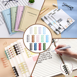 52Pcs 13 Colors Plastic 5-Hole Loose Binders Binding&nbsp;DIY-MA0006-76