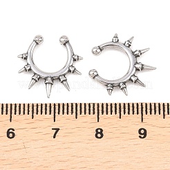 316 Stainless Steel Hoop Nose Rings&nbsp;AJEW-C044-05A-AS