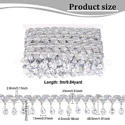 Polyester Tassel Lace Ribbon&nbsp;OCOR-WH0079-75D