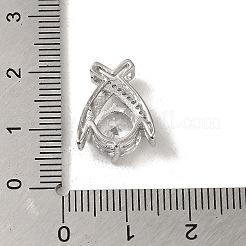 Micro Pave Clear Cubic Zirconia Pendants&nbsp;KK-S351-02P-03
