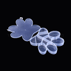 Paw Print 10 Grids Plastic Bead Storage Containers with Hinged Lid&nbsp;CON-T001-05