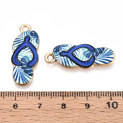 Alloy Enamel Pendants&nbsp;ENAM-T022-39KCG-02
