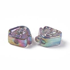 UV Plating Rainbow Iridescent Acrylic Beads&nbsp;PACR-M003-02