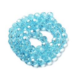 Electroplate Transparent Glass Beads Strands&nbsp;LS-EGLA-A035-T8mm-A08