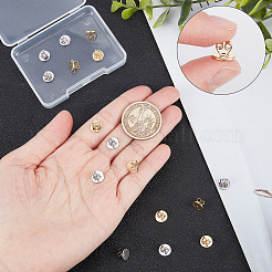 20Pcs 2 Colors Brass Ear Nuts&nbsp;KK-SC0003-12