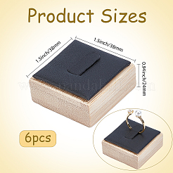 Square Bamboo Wood Single Ring Display Stands&nbsp;RDIS-WH20001-03A