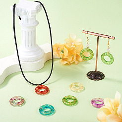 40Pcs 10 Colors Baking Paint and Golden Metal Enlaced Glass Beads&nbsp;DGLA-TA0001-65
