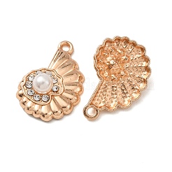 Alloy & ABS Imitation Pearl & Rhinestone Pendants&nbsp;FIND-K030-18B-G