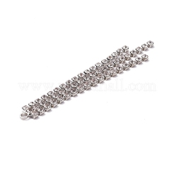 3 Rows Brass Crystal Rhinestone Cup Chain Big Pendants&nbsp;KK-A167-04P