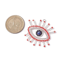 Glass Seed Beaded Pendants&nbsp;PALLOY-MZ00260-02