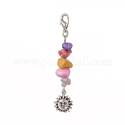 Tibetan Style Alloy Pendant Decorations&nbsp;HJEW-JM00930-02