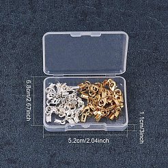 Rack Plating Brass Lobster Claw Clasps with Clip Ends&nbsp;KK-PH0035-34-WH