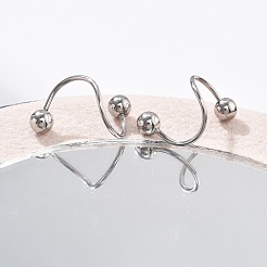 304 Stainless Steel Spiral Cartilage Earrings&nbsp;AJEW-A062-04P-01