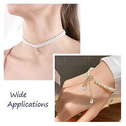 50Pcs 5 Styles Resin Imitation Pearl Pendants&nbsp;RESI-CD0001-16