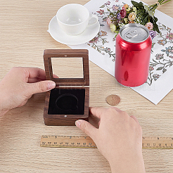 Wood Badge Packing Magnetic Boxes with Acrylic Visible Window Lid&nbsp;CON-WH0095-239A-01