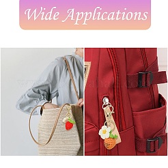 1 Set 5 Colors Creative Hand Woven Fruit Keychains&nbsp;ST-CJ0028-06