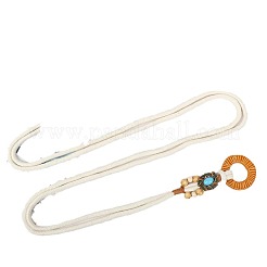 Bohemian Style Alloy Resin Ring Cotton Cord Chain Belts with Wood Beads Tassel&nbsp;FS-WGA5F60-01