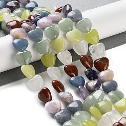 Natural Quartz Crystal & Red Jasper & Green Aventurine & Blue Aventurine & Lepidolite & Amethyst & Lemon Jade Beads Strands&nbsp;G-B022-39C