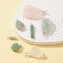 7Pcs 7 Styles Natural Mixed Gemstone Pendants Sets&nbsp;G-FS0005-54
