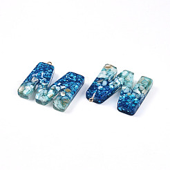Transparent Epoxy Resin Pendants&nbsp;CRES-YW0002-11M