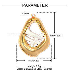304 Stainless Steel Pendants&nbsp;STAS-OY012-74G