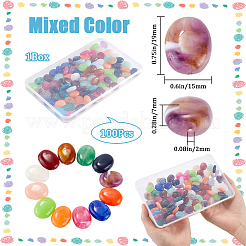 100Pcs Imitation Gemstone Acrylic Beads&nbsp;OACR-SP0001-05B