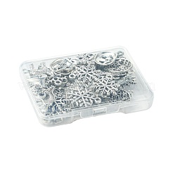 40Pcs 15 Styles Tibetan Style Christmas Alloy Pendants&nbsp;TIBEP-FS0001-42